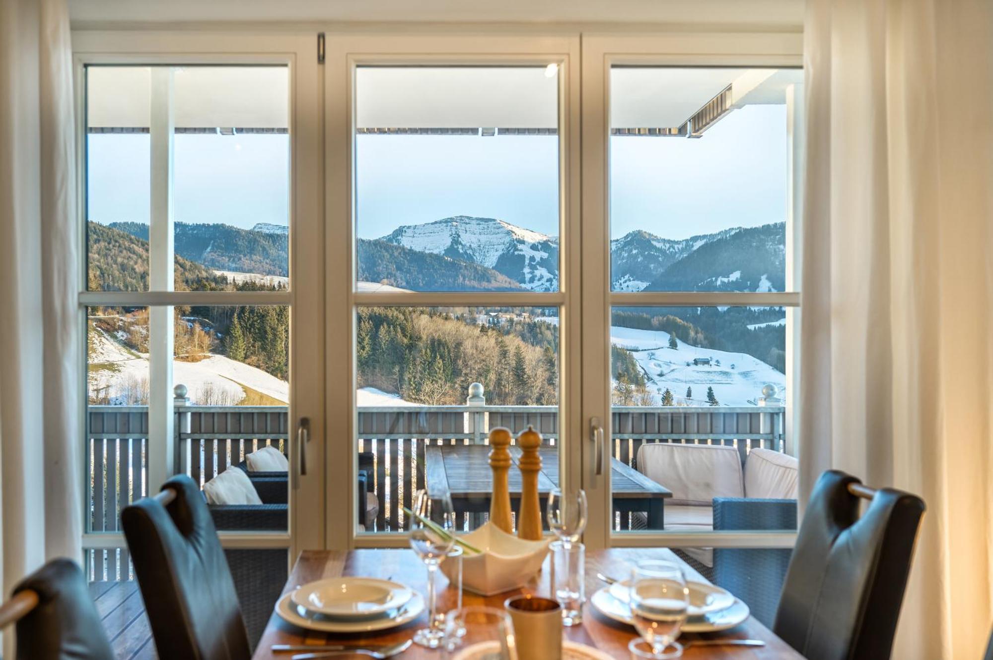 Haus "Bergblick" Ferienwohnung Hochgrat Oberstaufen Mit 2 Schlafzimmer エクステリア 写真